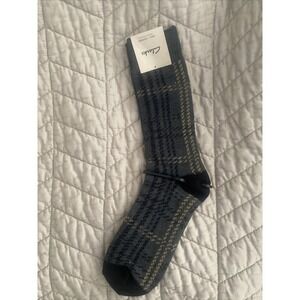 Clarks Mens Socks OS Gray Biege Plaid NWT